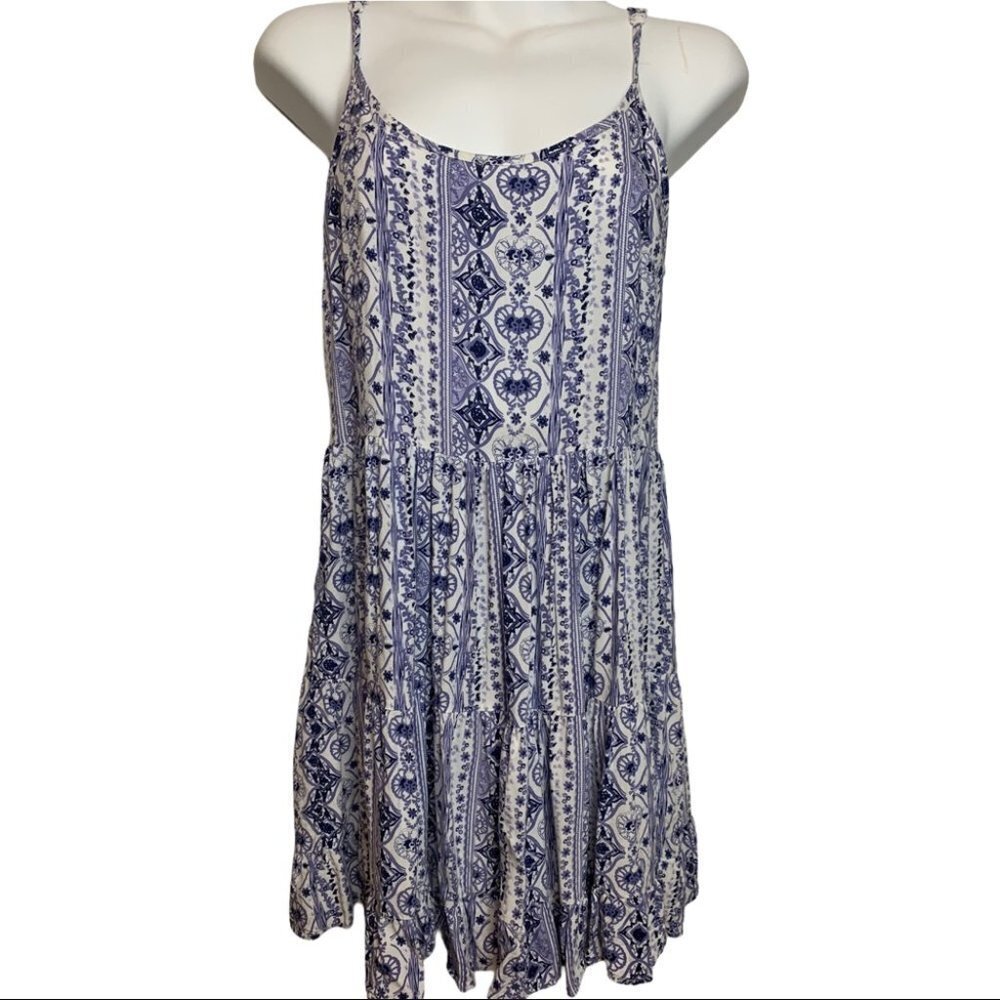 🔥 Bluenotes Flowy Summer Dress  Size Small Blue